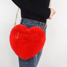 Load image into Gallery viewer, Mini Fur Valentines Day shoulder Handbag
