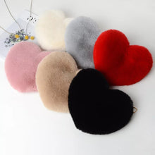 Load image into Gallery viewer, Mini Fur Valentines Day shoulder Handbag
