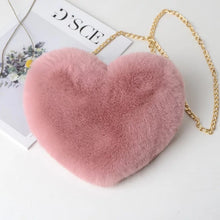 Load image into Gallery viewer, Mini Fur Valentines Day shoulder Handbag
