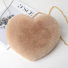 Load image into Gallery viewer, Mini Fur Valentines Day shoulder Handbag
